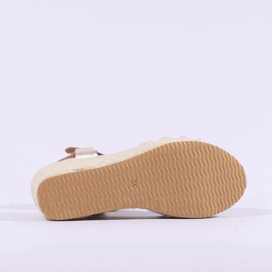 Women Oh My Sandals Straps Platform Espadrille - Gold