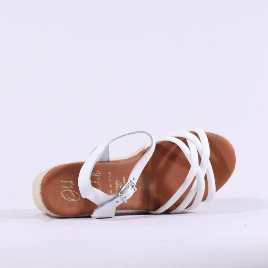 Women Oh My Sandals Straps Platform Espadrille - White