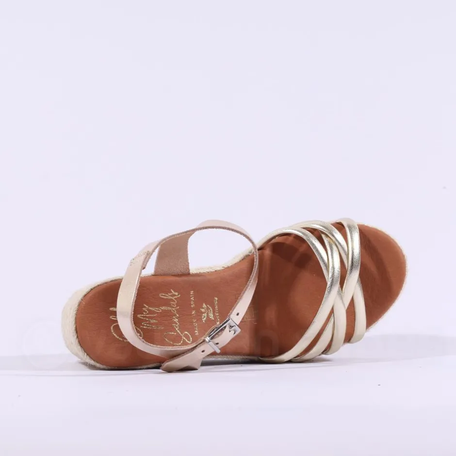 Women Oh My Sandals Straps Platform Espadrille - Gold