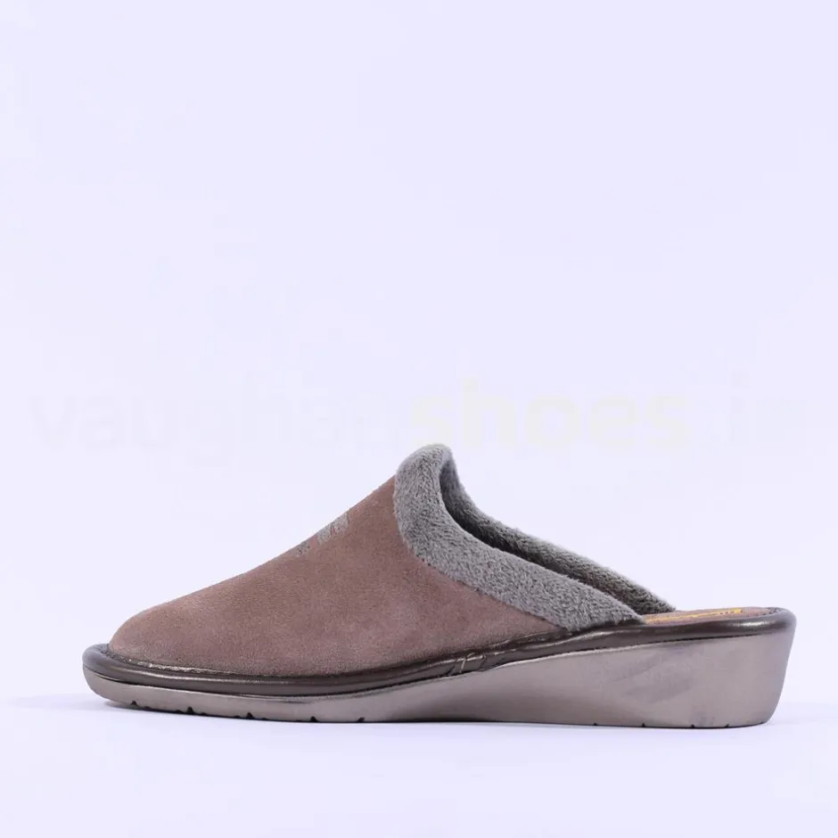 Women Nordikas Women Suede Mule House Slipper - Taupe Suede
