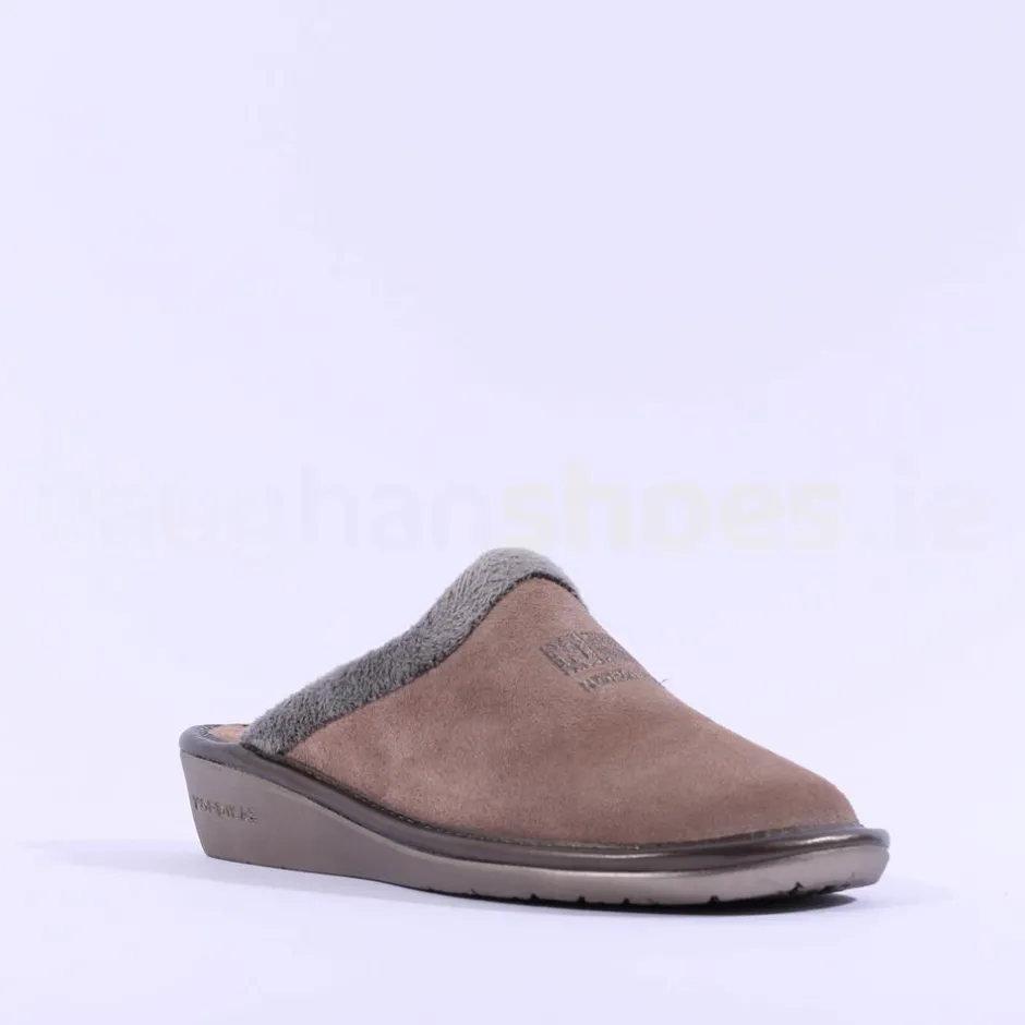 Women Nordikas Women Suede Mule House Slipper - Taupe Suede