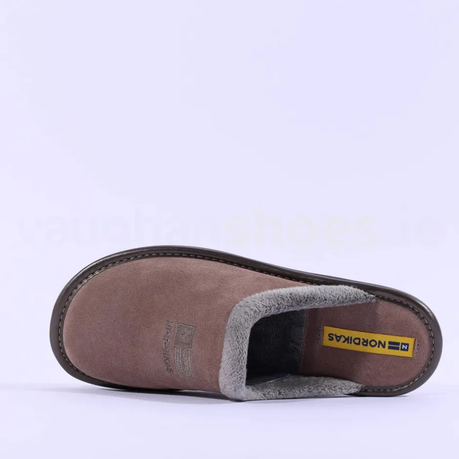 Women Nordikas Women Suede Mule House Slipper - Taupe Suede