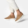 Women Paul Green Super Soft Platform Trainer - Tan Suede
