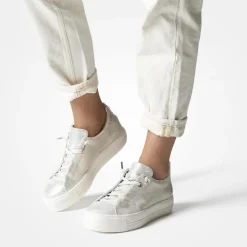 Women Paul Green Super Soft Platform Trainer - Metallic Leather