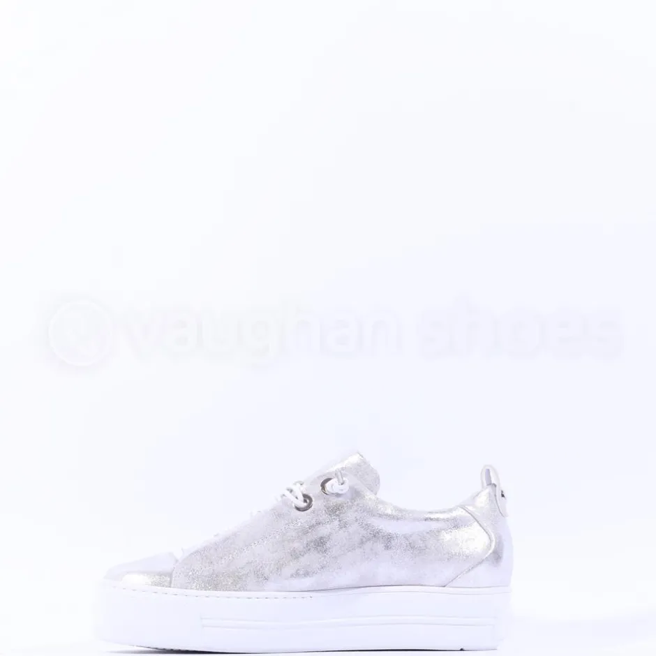 Women Paul Green Super Soft Platform Trainer - Silver Metallic