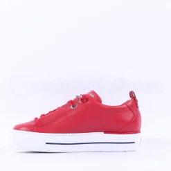 Women Paul Green Super Soft Platform Trainer - Red Leather