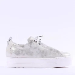 Women Paul Green Super Soft Platform Trainer - Metallic Leather