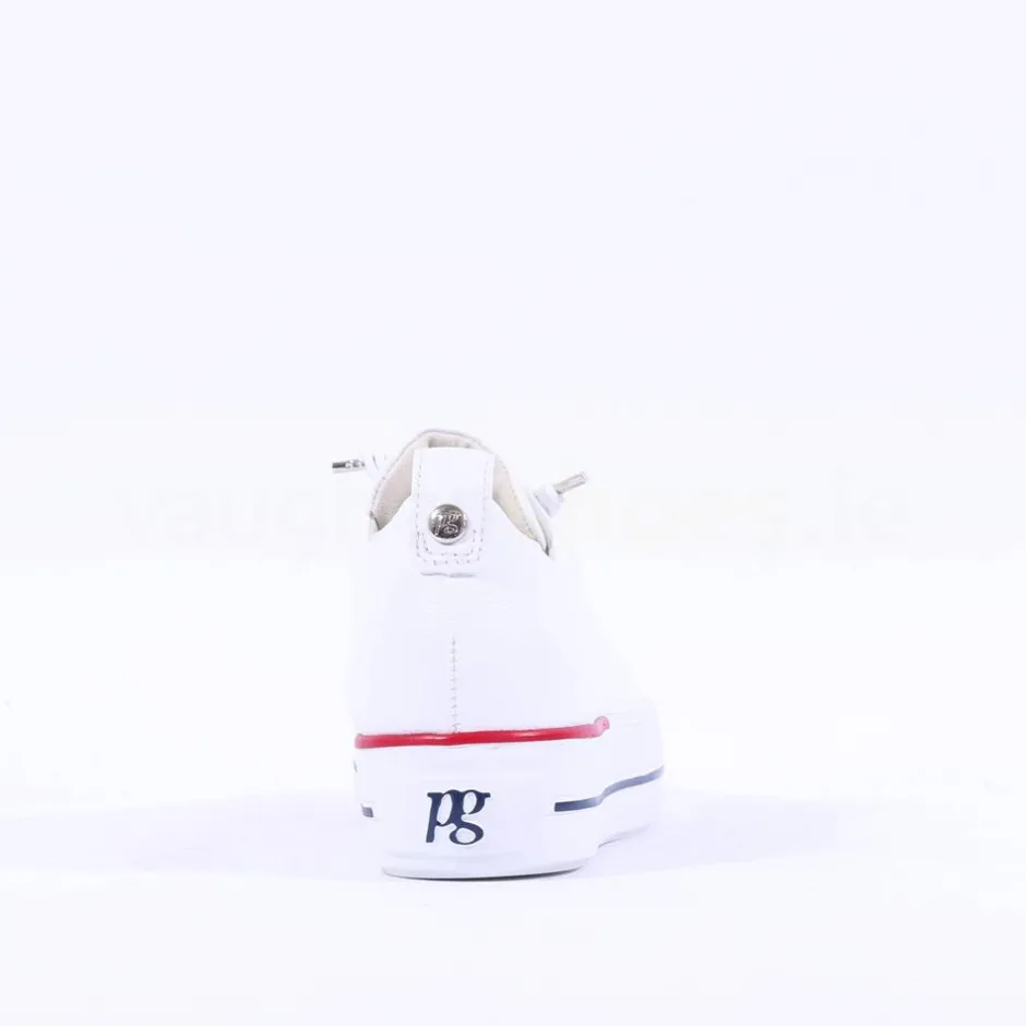 Women Paul Green Super Soft Platform Trainer - White Red Navy