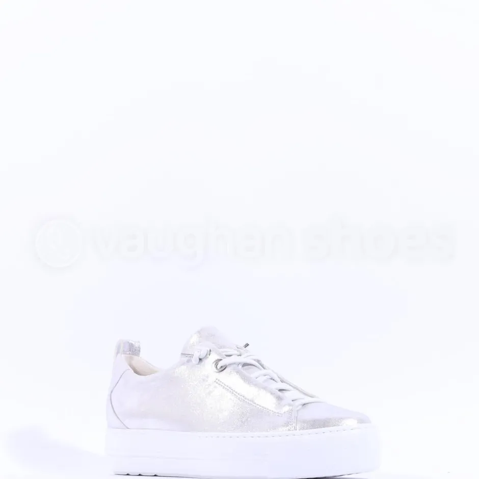 Women Paul Green Super Soft Platform Trainer - Silver Metallic