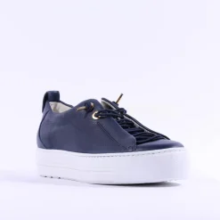 Women Paul Green Super Soft Platform Trainer - Navy Combi