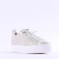 Women Paul Green Super Soft Platform Trainer - Metallic Leather