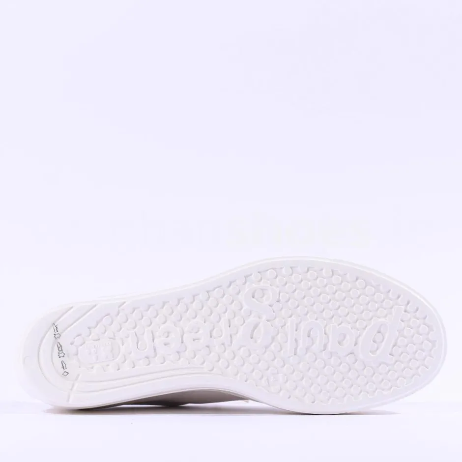 Women Paul Green Super Soft Platform Trainer - Ivory Gold Leather