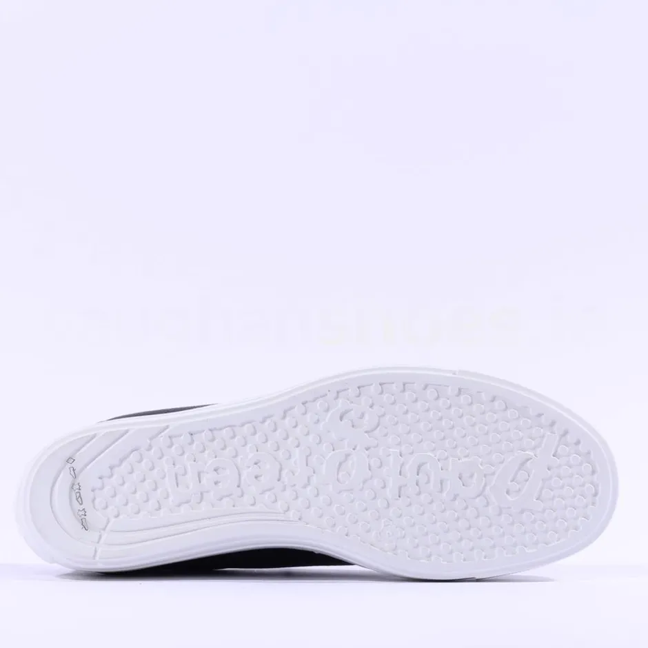 Women Paul Green Super Soft Platform Trainer - Black Gold Leather