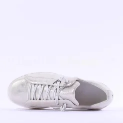 Women Paul Green Super Soft Platform Trainer - Metallic Leather