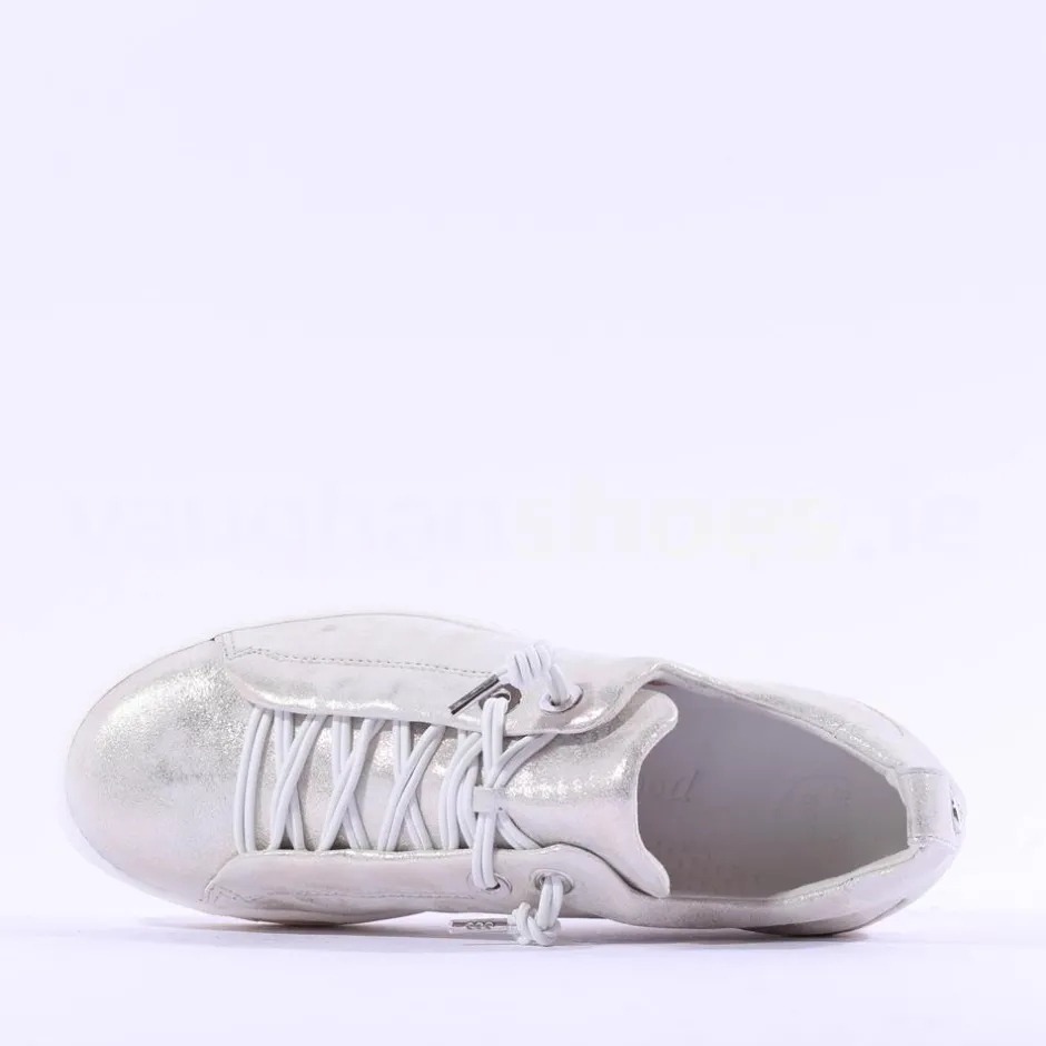 Women Paul Green Super Soft Platform Trainer - Metallic Leather