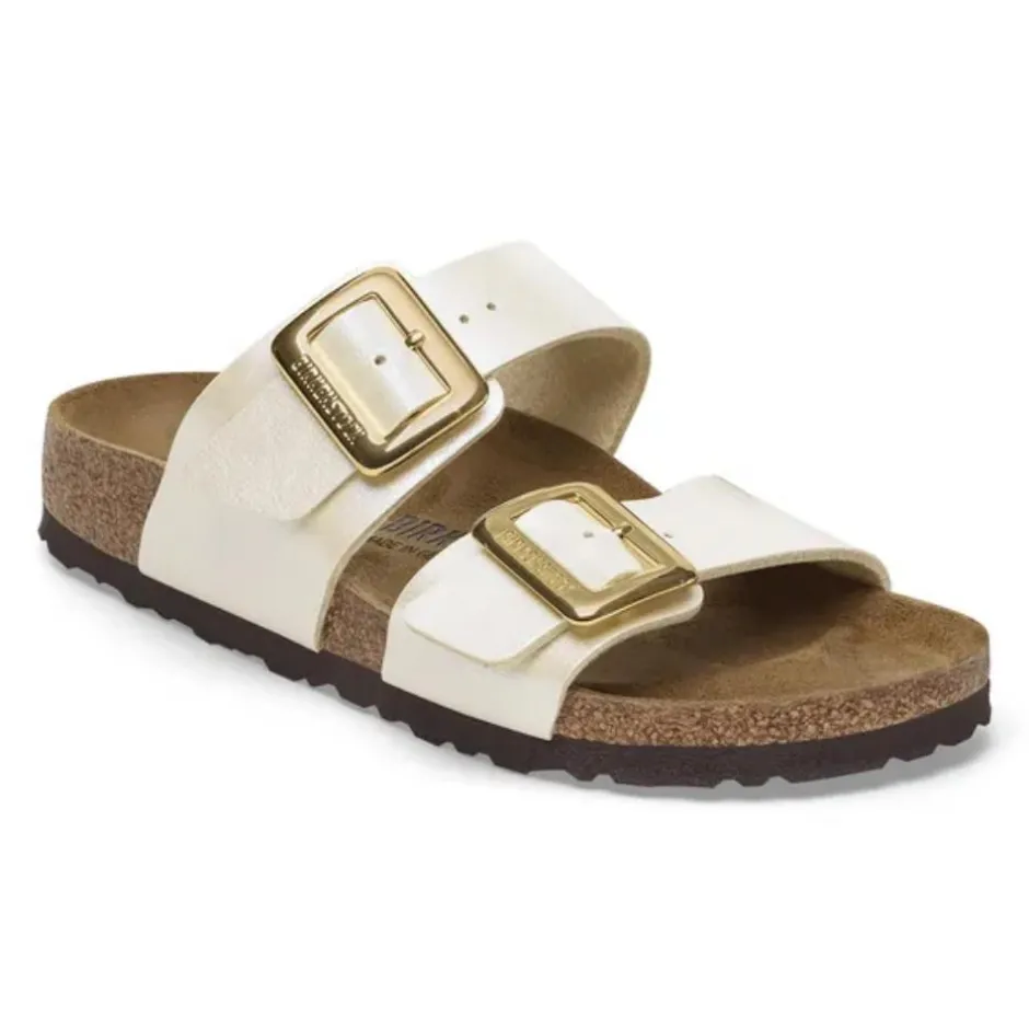 Women Birkenstock Sydney Cushion Buckle Bf - Graceful Pearl White