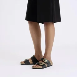 Women Birkenstock Sydney Cushion Buckle Bf - Graceful Licorice