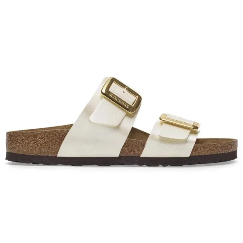 Women Birkenstock Sydney Cushion Buckle Bf - Graceful Pearl White