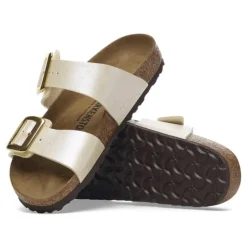 Women Birkenstock Sydney Cushion Buckle Bf - Graceful Pearl White