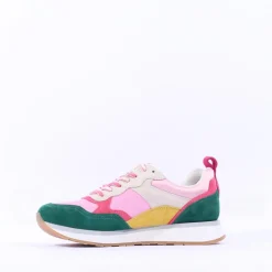 Women Tamaris Taja Multicolour Trainer - Pink Green
