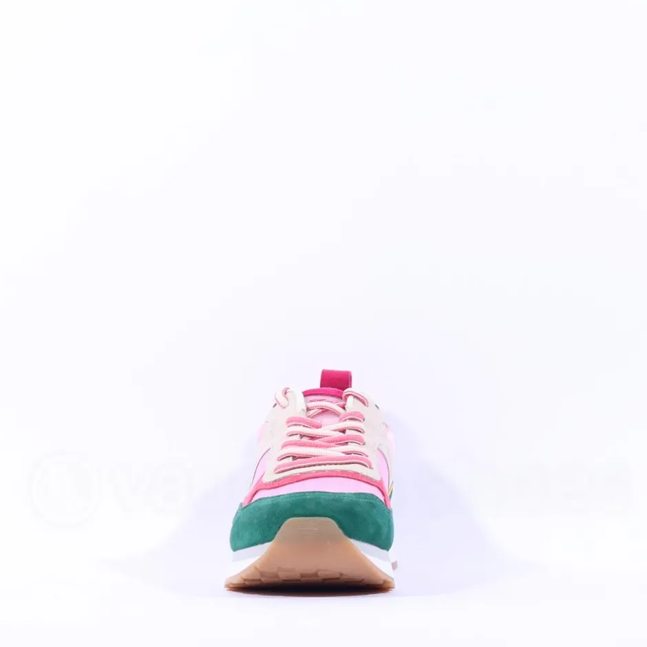 Women Tamaris Taja Multicolour Trainer - Pink Green
