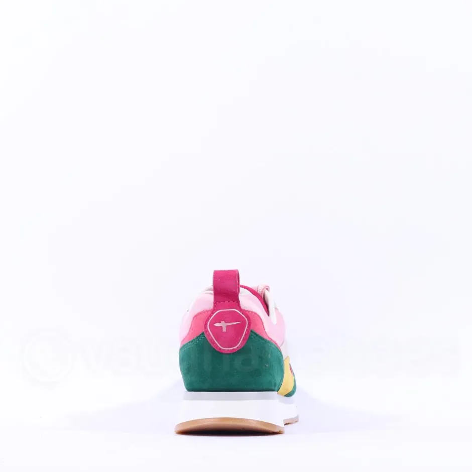 Women Tamaris Taja Multicolour Trainer - Pink Green