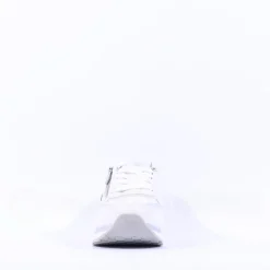 Women Tamaris Taja Side Zip Sparkle Trainer - White Silver