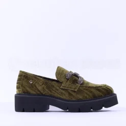 Women Una Healy Take My Breath Velour Loafer - Green Velour