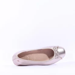 Women Tamaris Tali Pomp With Bow Detail - Light Gold