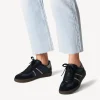 Women Tamaris Tati T Toe Laced Low Trainer - Black Combi
