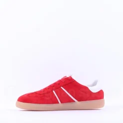 Women Tamaris Tati T Toe Laced Low Trainer - Red