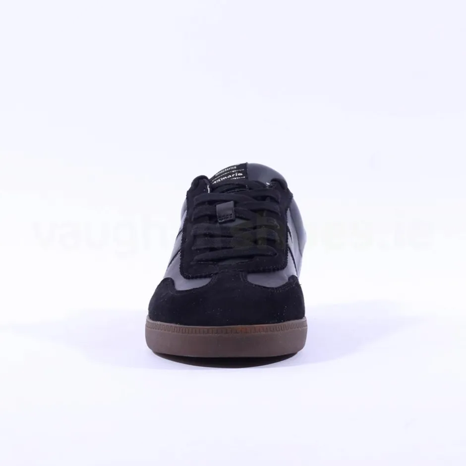 Women Tamaris Tati T Toe Laced Low Trainer - Black Combi