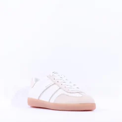 Women Tamaris Tati T Toe Laced Low Trainer - White Combi