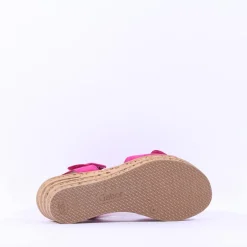 Women Gabor Teman Square Buckle Layered Sandal - Pink Suede