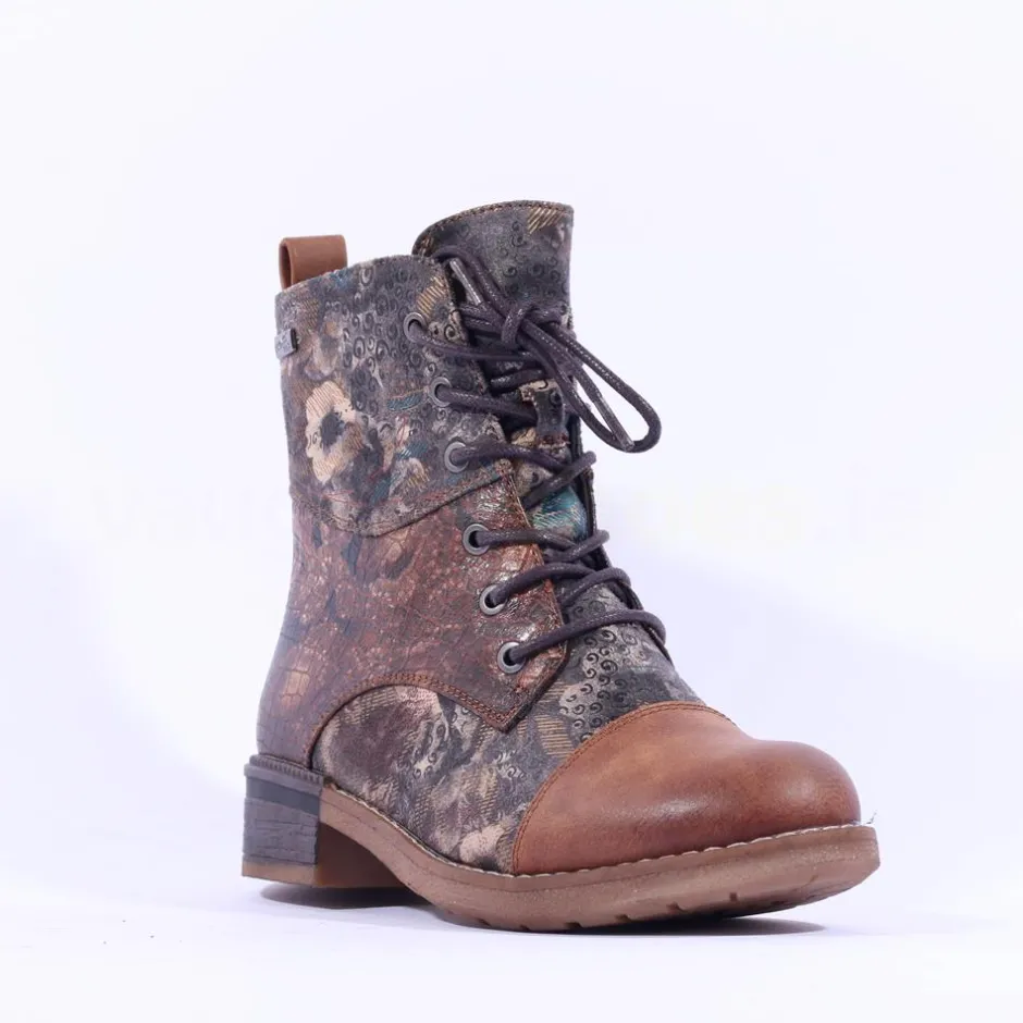 Women Rieker Tex Toe Cap Print Detail Boot - Multi Print