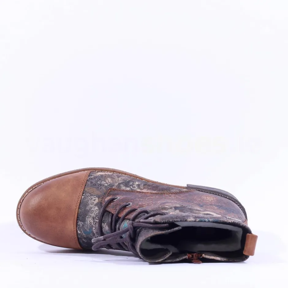 Women Rieker Tex Toe Cap Print Detail Boot - Multi Print