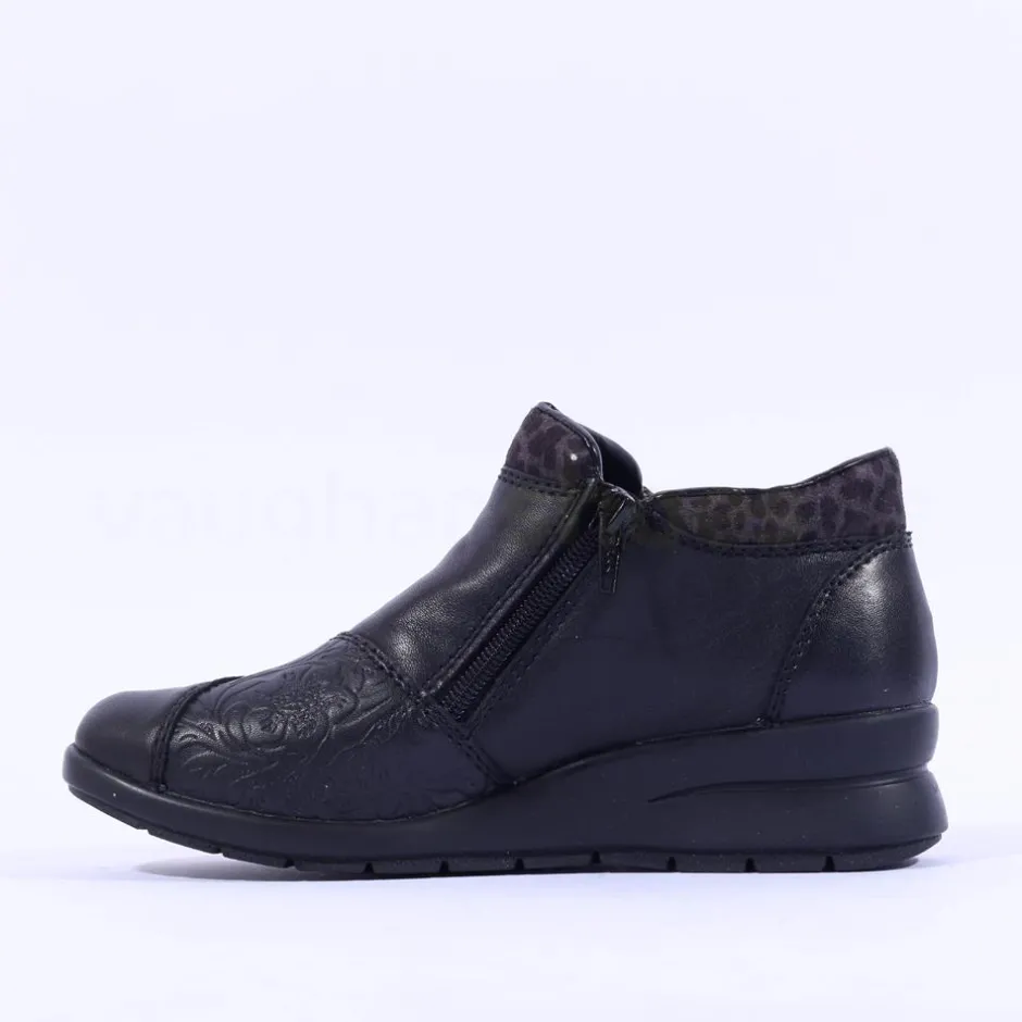 Women Rieker Tex Twin Zip Shoe - Black Combi