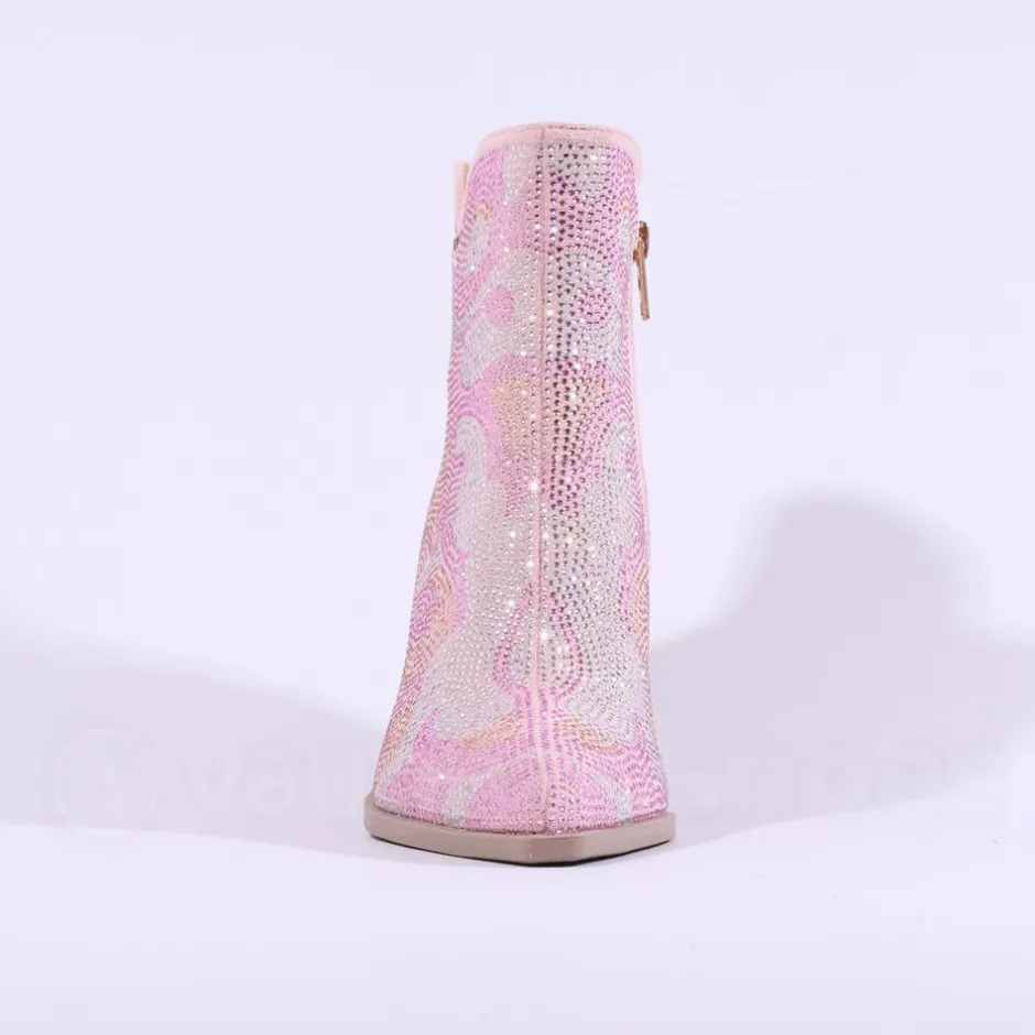 Women Una Healy The Last Chord Ankle Boot - Pink Sparkle
