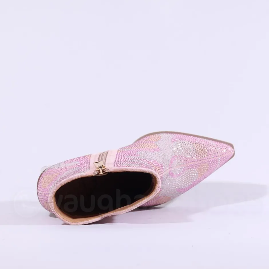 Women Una Healy The Last Chord Ankle Boot - Pink Sparkle