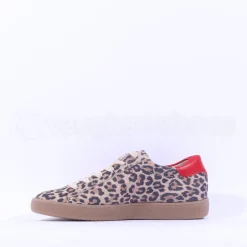 Women Paul Green Thick Gumsole Trainer - Red Leopard