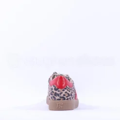 Women Paul Green Thick Gumsole Trainer - Red Leopard