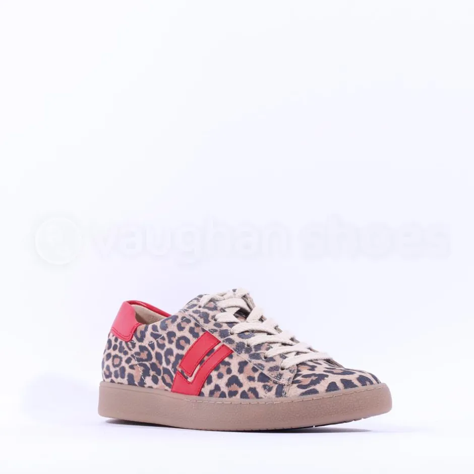 Women Paul Green Thick Gumsole Trainer - Red Leopard