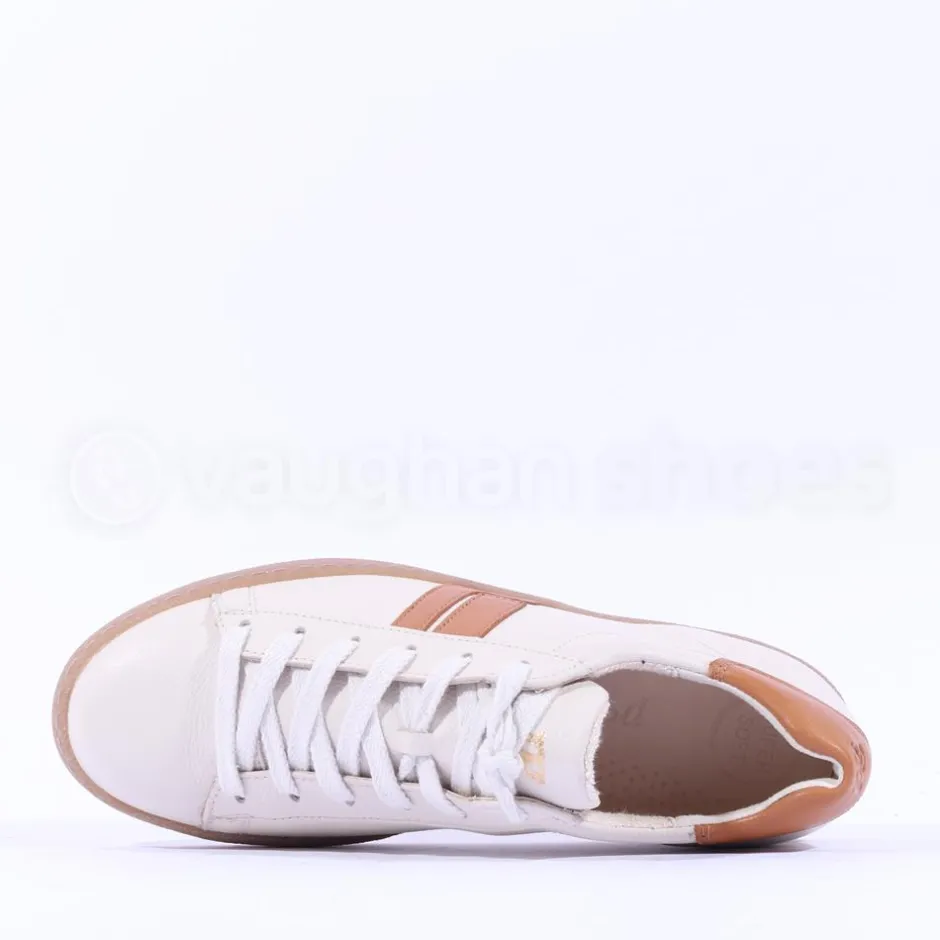 Women Paul Green Thick Gumsole Trainer - White Tan
