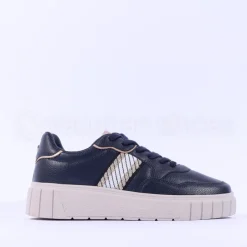 Women Tommy Bowe Ladies Tommy Bowe Davies Hunt Stripe Trainer - Navy Gold