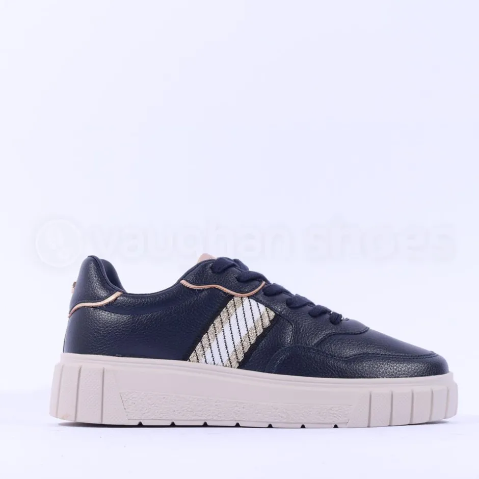 Women Tommy Bowe Ladies Tommy Bowe Davies Hunt Stripe Trainer - Navy Gold