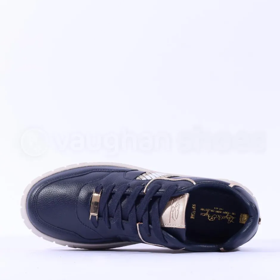 Women Tommy Bowe Ladies Tommy Bowe Davies Hunt Stripe Trainer - Navy Gold