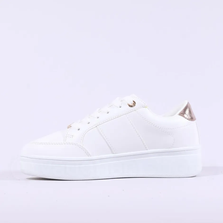 Women Tommy Bowe Ladies Tommy Bowe Ketter Platform Lace Trainer - Off White