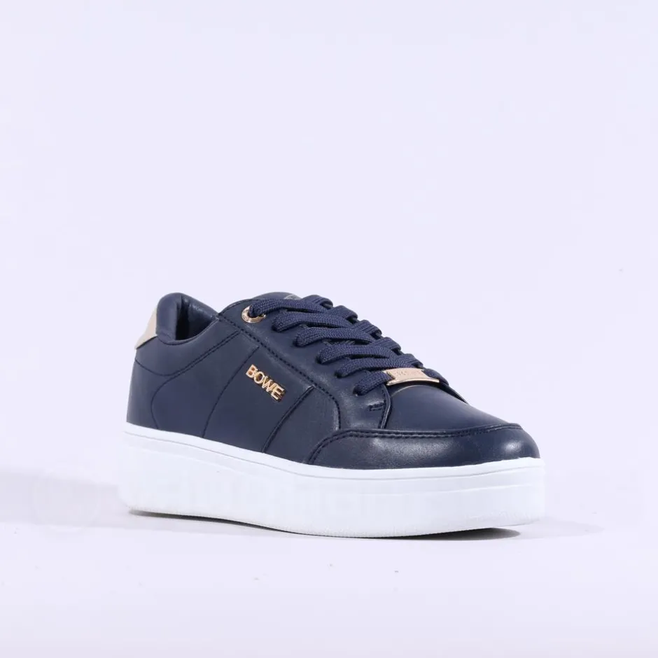 Women Tommy Bowe Ladies Tommy Bowe Ketter Platform Lace Trainer - Navy