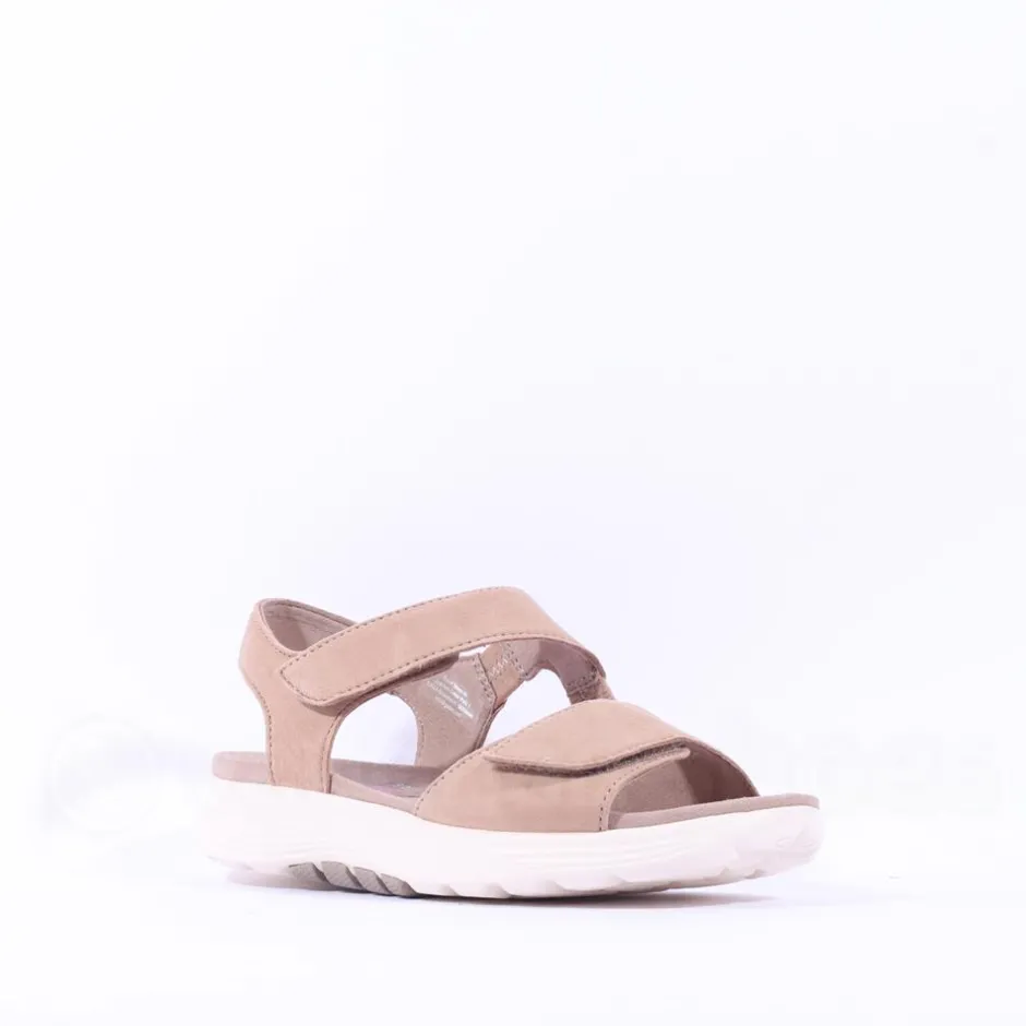 Women Gabor Trickle Rolling Soft Velcro Sandal - Sand