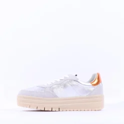 Women Tamaris Triple Platform Bold Trainer - Silver